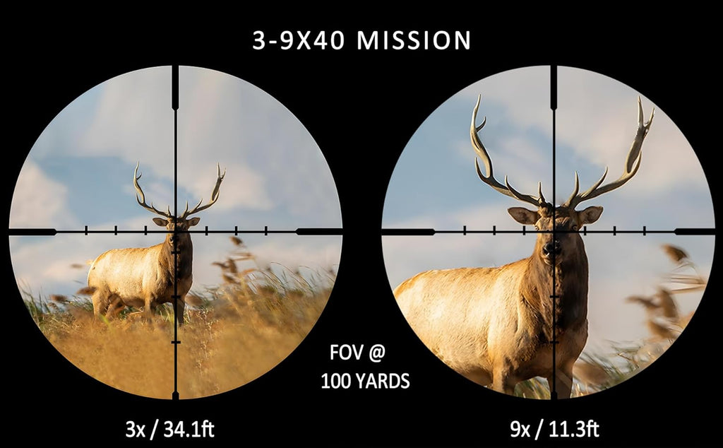 Rifle Scope for Hunting and Shooting, 3-9x40 Standard Crosshair Reticle, SFP Riflescope Durable, Dust-Proof, Shockproof,Waterproof, Fogproof
