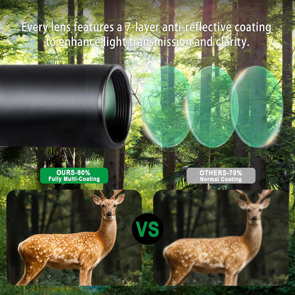 Rifle Scope for Hunting and Shooting, 1-4x24 Standard Crosshair/Fiber Illuminated Reticle, SFP Riflescope Durable, Dust-Proof, Shockproof,Waterproof, Fogproof