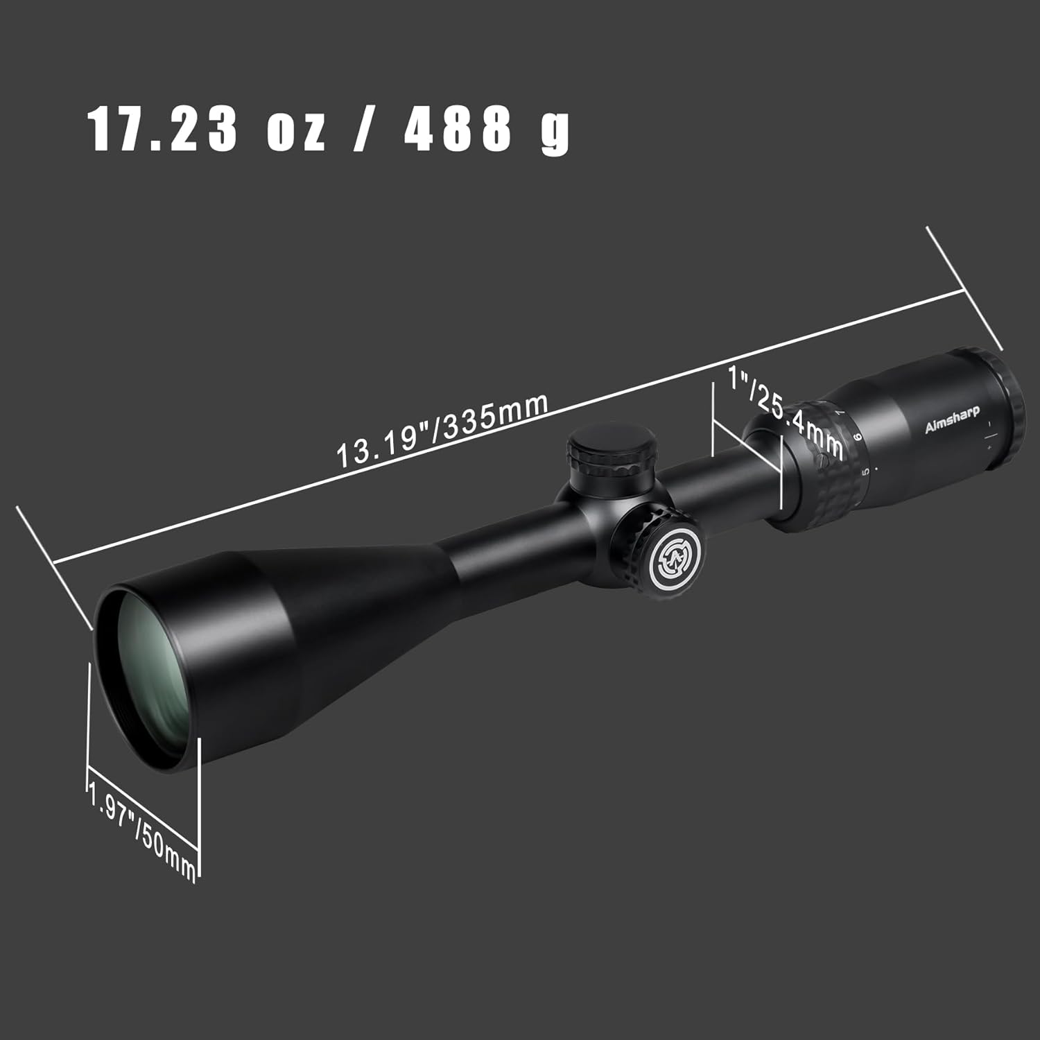 Rifle Scope for Hunting and Shooting, 3-9x50 Standard Crosshair  SFP Riflescope Durable, Dust-Proof, Shockproof,Waterproof, Fogproof